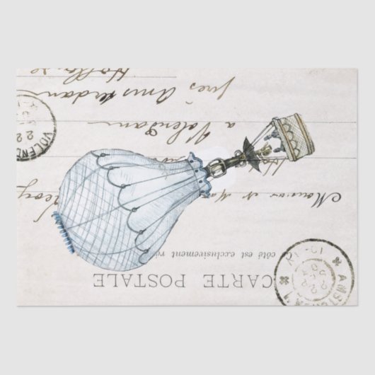 熱気球カルテフランスのデクページ 薄葉紙 (正面)