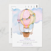 熱気球ガール写真誕生発表 ポストカード (正面/裏面)