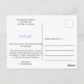 熱気球ガール写真誕生発表 ポストカード (裏面)