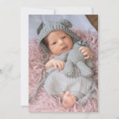 熱気球ガール写真誕生発表 案内状 (裏面)