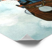 熱気球キツネ ポスター (角)