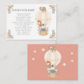 熱気球キリン・ゼブラスロートブックスベビー エンクロージャーカード (正面/裏面)