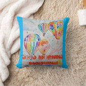 熱気球グッドモーニングサンシャインクッション クッション (ブランケット)