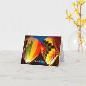 熱気球グローサンキューカード カード (黄色い花)