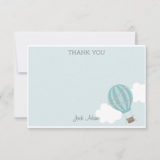 熱気球サンキューカード ノートカード (正面)