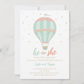 熱気球ジェンダーが招待を明らかにする 招待状 (正面)