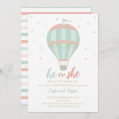 熱気球ジェンダーが招待を明らかにする 招待状 (正面/裏面)