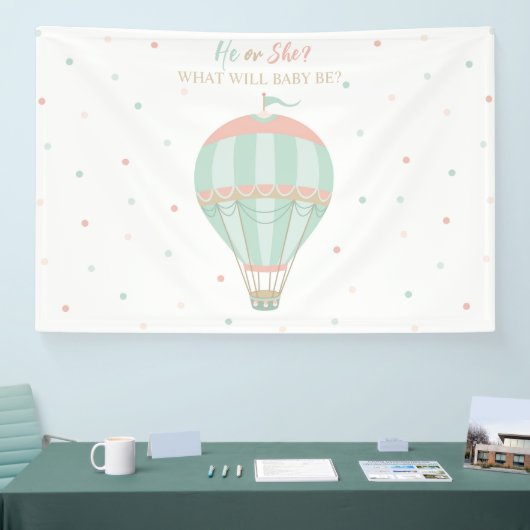 熱気球ジェンダーが背景を明らかにする 横断幕 (トレードショー)