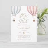 熱気球ジェンダーの表示パーティー 招待状 (スタンド正面)