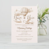 熱気球ジェンダーリビールパーティの招待状 招待状 (スタンド正面)