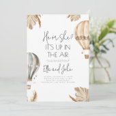 熱気球ジェンダーリビールパーティの招待状 招待状 (スタンド正面)