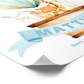 熱気球ジャングルアニマルズボーイ誕生統計 ポスター (角)