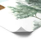 熱気球ジャングルキリン赤ちゃんシャワーへようこそ ポスター (角)