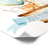 熱気球ジャングル動物の少年の名前の壁 ポスター (角)