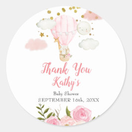 熱気球ジャングル動物金ゴールドドットグリッター ラウンドシール