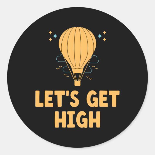 熱気球スリル探求者バルーニン ラウンドシール (正面)