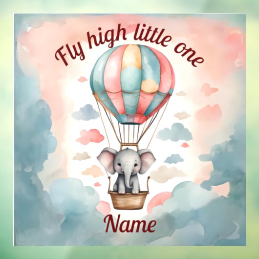 熱気球ゾウ ウィンドウサイン (シート3)