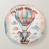 熱気球ゾウ ラウンドクッション (正面)