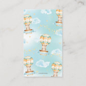 熱気球テディベアが本を持ってくる エンクロージャーカード (裏面)