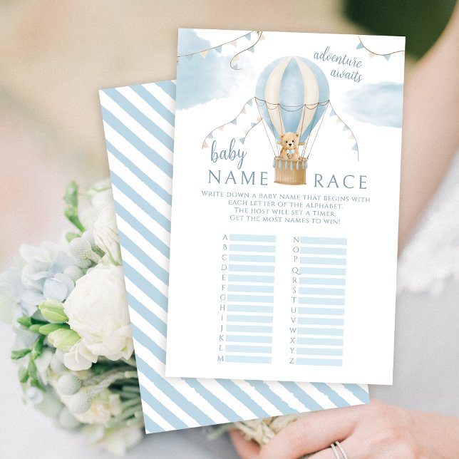 熱気球テディベア男の赤ちゃんシャワーゲーム (クリエイターアップロード済み)