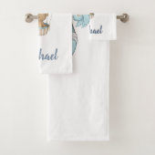 熱気球テディベア雲の鳥の赤ちゃんシャワー バスタオルセット (インサイチュ)