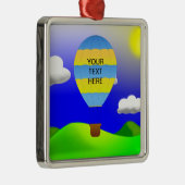 熱気球テンプレート保存 メタルオーナメント (右)