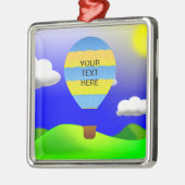 熱気球テンプレート保存 メタルオーナメント (左)