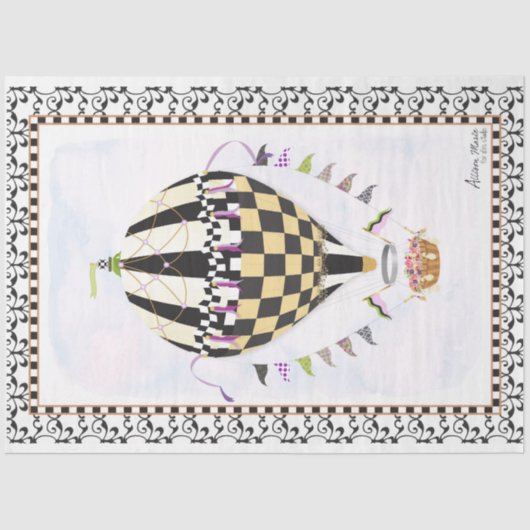 熱気球デコペお洒落ージ紙 薄葉紙 (正面)