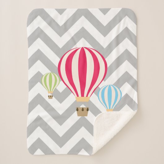 熱気球デザイン シェルパブランケット (正面)