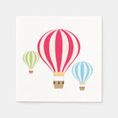 熱気球デザイン スタンダードカクテルナプキン (正面)