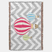 熱気球デザイン スローブランケット (正面縦)