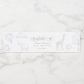 熱気球トイレベビーシャワー ペットボトルラベル (シングルラベル)