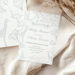 熱気球トイレベビーシャワー 招待状