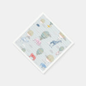 熱気球ナプキンの動物 スタンダードカクテルナプキン (角)