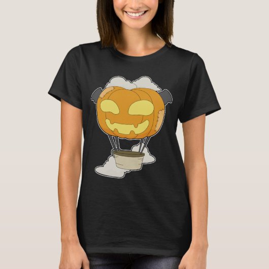 熱気球ハロウィンカボチャ Tシャツ (正面)