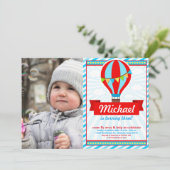 熱気球バースデーパーティーフォト招待状 招待状 (スタンド正面)