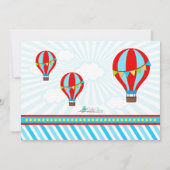 熱気球バースデーパーティーフォト招待状 招待状 (裏面)
