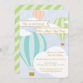 熱気球バースデーパーティー 招待状 (正面/裏面)