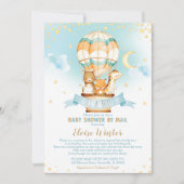 熱気球バーチャル男の赤ちゃんシャワーbyメール 招待状 (正面)