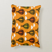 熱気球パターン（の模様が）ある球 アクセントクッション (裏面(縦))