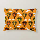 熱気球パターン（の模様が）ある球 アクセントクッション (裏面)