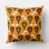 熱気球パターン（の模様が）ある球 クッション (裏面)