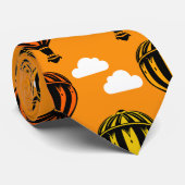 熱気球パターン（の模様が）ある球 ネクタイ (ロール)