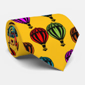 熱気球パターン(の模様が)ある球 ネクタイ (ロール)