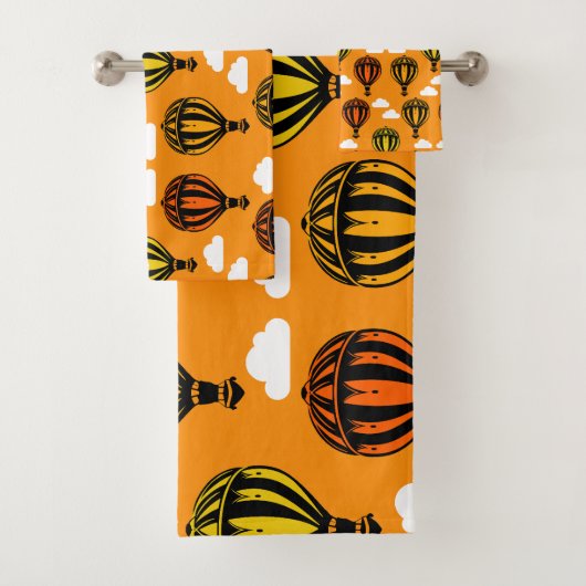熱気球パターン（の模様が）ある球 バスタオルセット (インサイチュ)