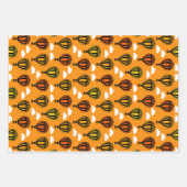 熱気球パターン(の模様が)ある球 ラッピングペーパーシート (正面3)