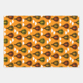 熱気球パターン(の模様が)ある球 ラッピングペーパーシート (正面2)