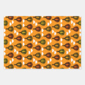 熱気球パターン(の模様が)ある球 ラッピングペーパーシート (正面)