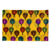 熱気球パターン（の模様が）ある球 枕カバー (裏面-左)