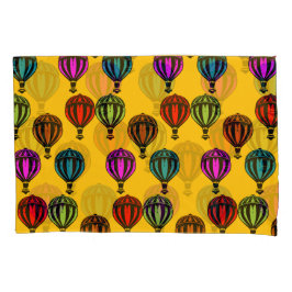 熱気球パターン(の模様が)ある球 枕カバー